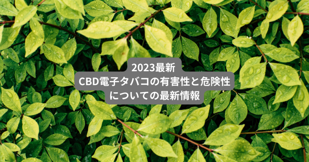 2023最新 CBD電子タバコの有害性と危険性についての最新情報