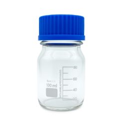 100ml 耐熱ガラス瓶 メモリ付き/ホウケイ酸ガラス製 実験・保存・アロマ・DIY用
