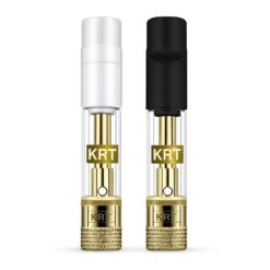 KRT カートリッジ 0.8ml(ブラック/ホワイト)|香料リキッド用スクリュー式アトマイザー容器