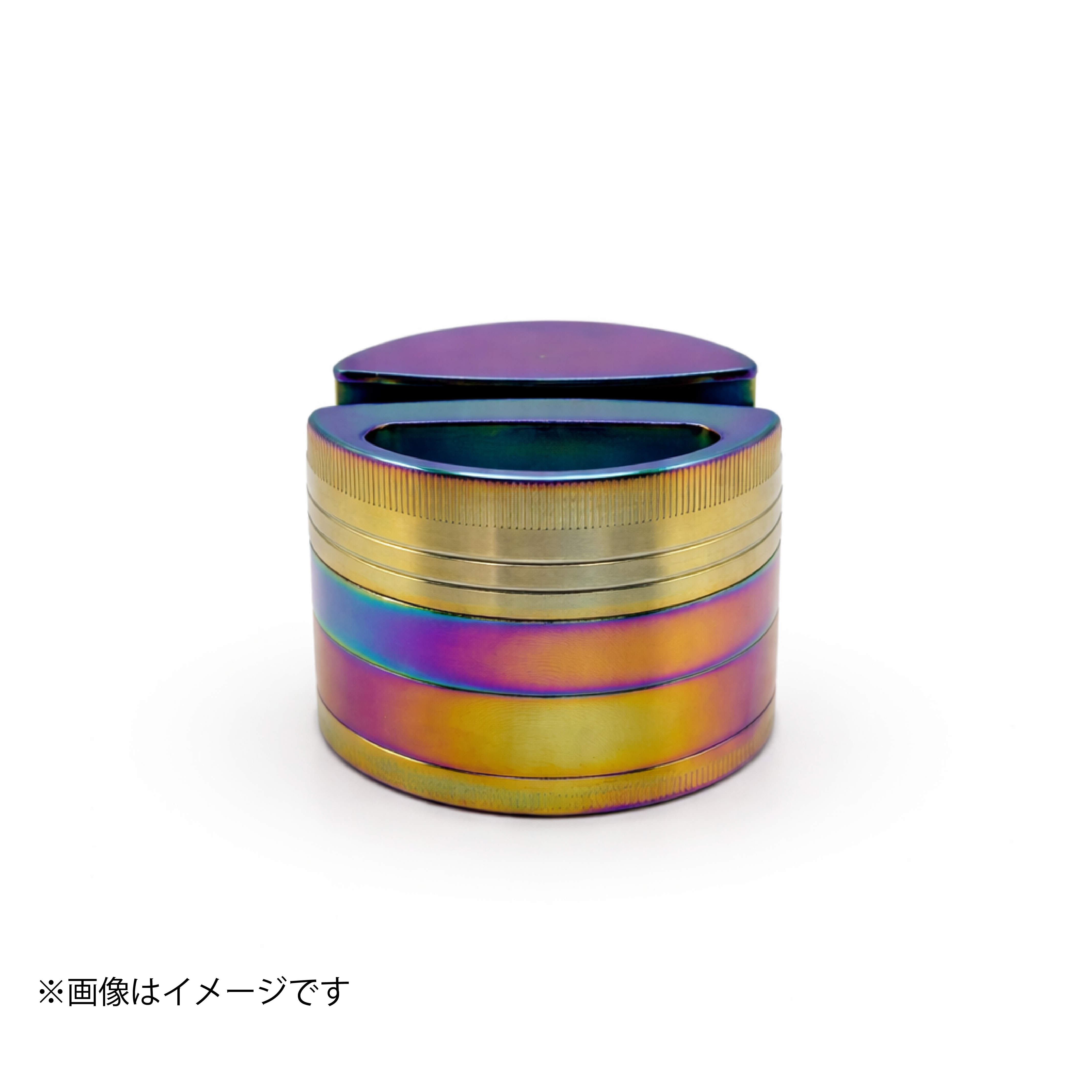 4層式メタルグラインダー【レインボー】特殊グリップ形状