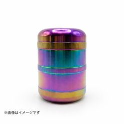 ラウンドフォルム 4層メタルグラインダー【レインボー】亜鉛合金製 樽型