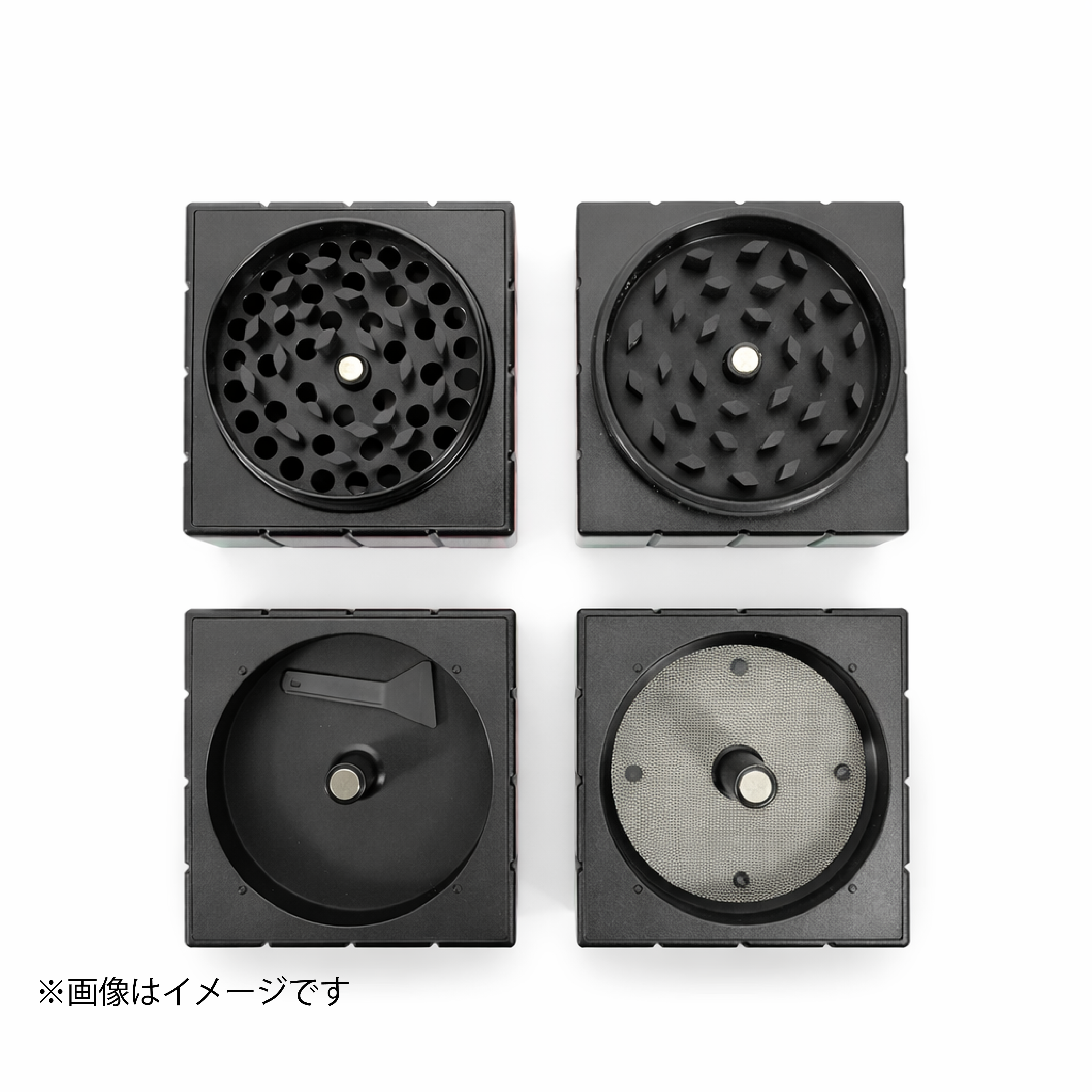 キューブ型 4層グラインダー【パズルデザイン】 - 画像 (2)
