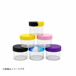 ガラス保存容器 5ml｜シリコン蓋付き・テルペン吸着を抑えるクリアガラスジャー（カラーランダム）