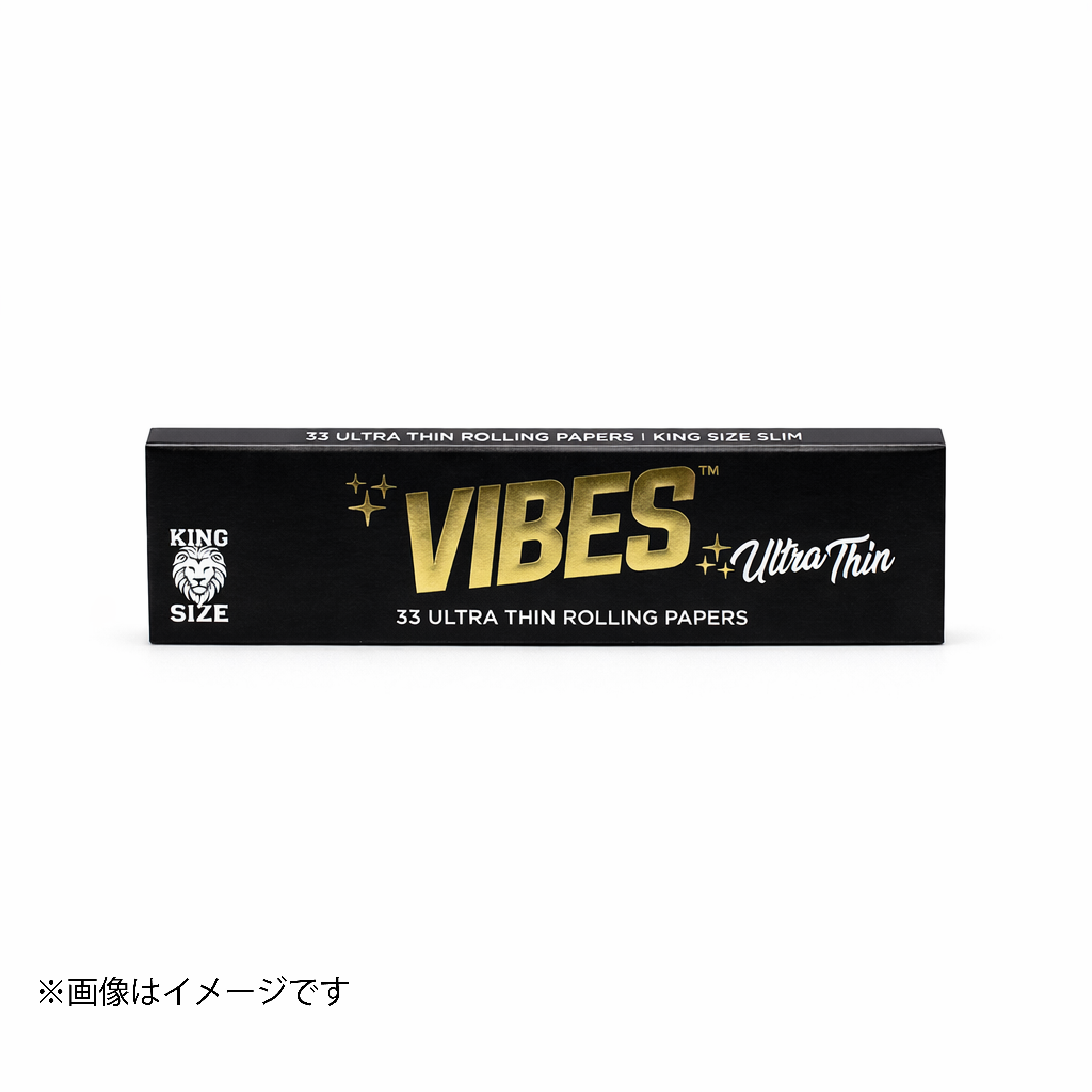 VIBES Black Ultra Thin King Size Slim 33枚|極薄スローバーニングペーパー(1冊)