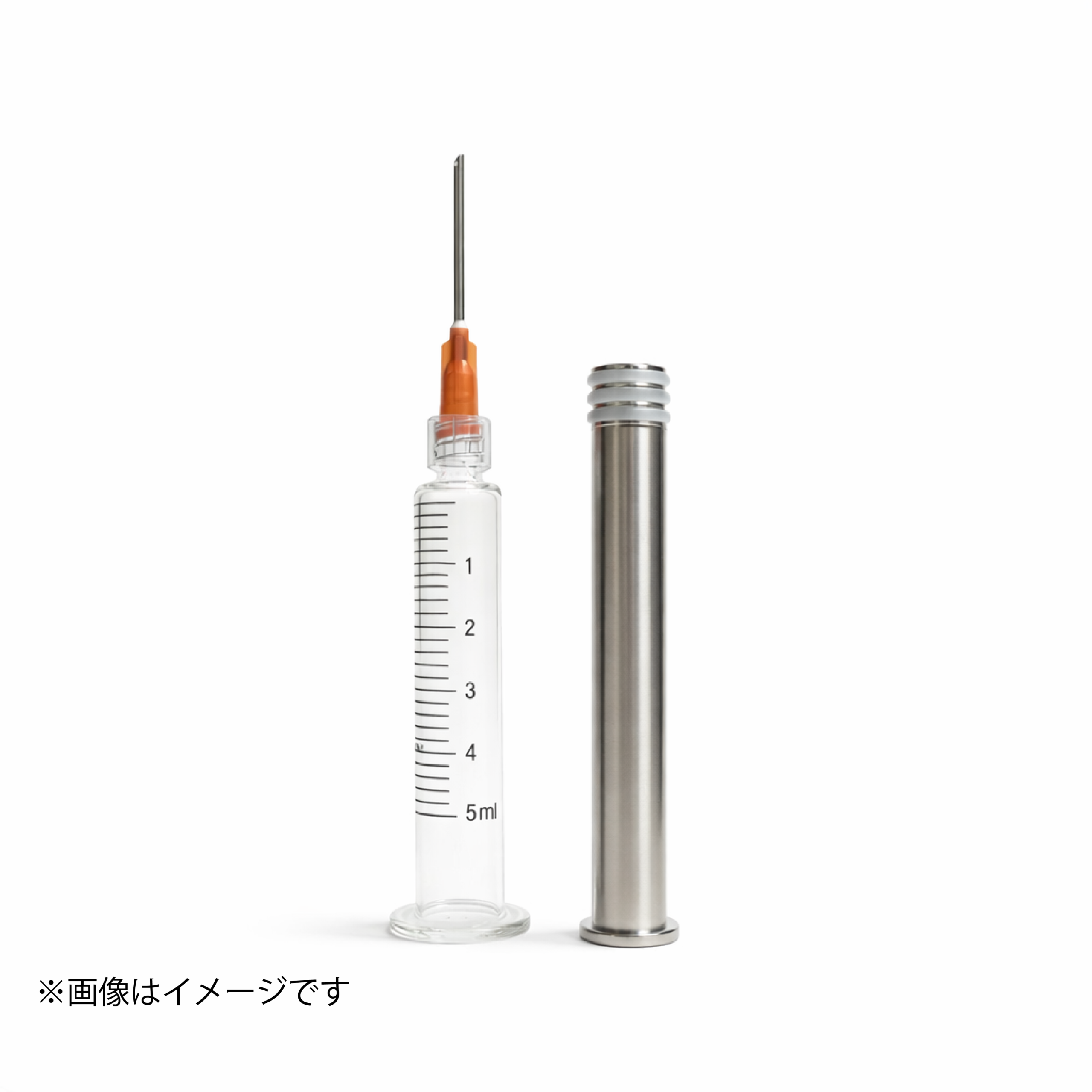 5ml ガラスシリンジ フラットノズル付き｜高粘度オイル・リキッド充填 