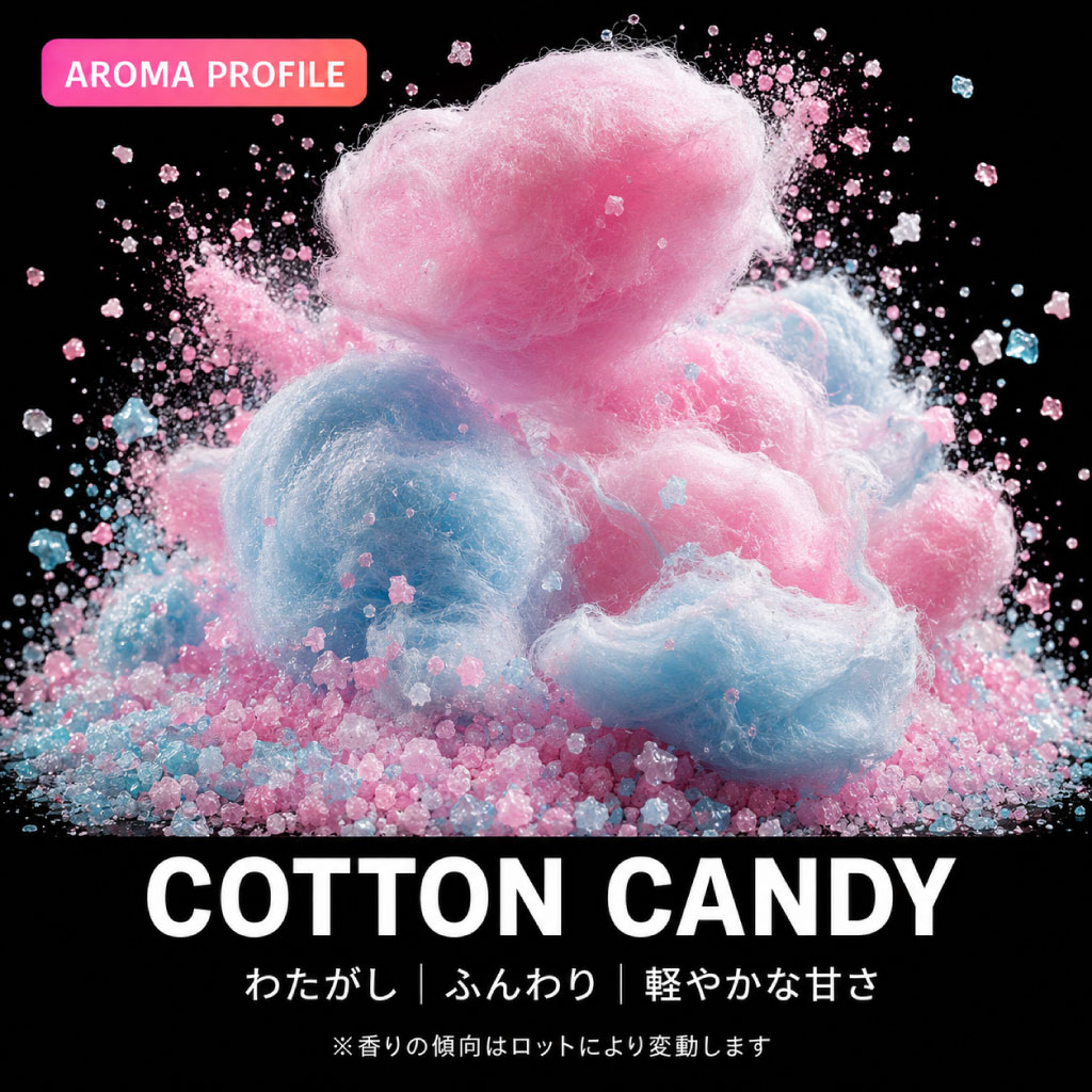 【ボタニカルフルーツ】フレーバー名 Cotton Candy|わたあめ&バニラスイート|植物由来100%|2ml〜 - 画像 (3)