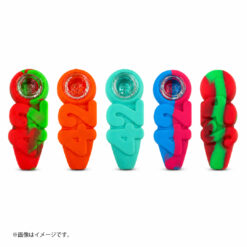 420デザイン ミニシリコンパイプ｜ガラスボウル付き ハンディサイズ 全4色（GYD210）