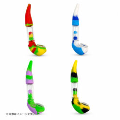シャーロック型シリコンパイプ｜ガラスチャンバー付き 分解式 全4色（GYD192）