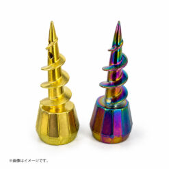 ドリルパイプ スクリュー型 簡易パイプ｜携帯メタルパイプ ゴールド/レインボー 喫煙具