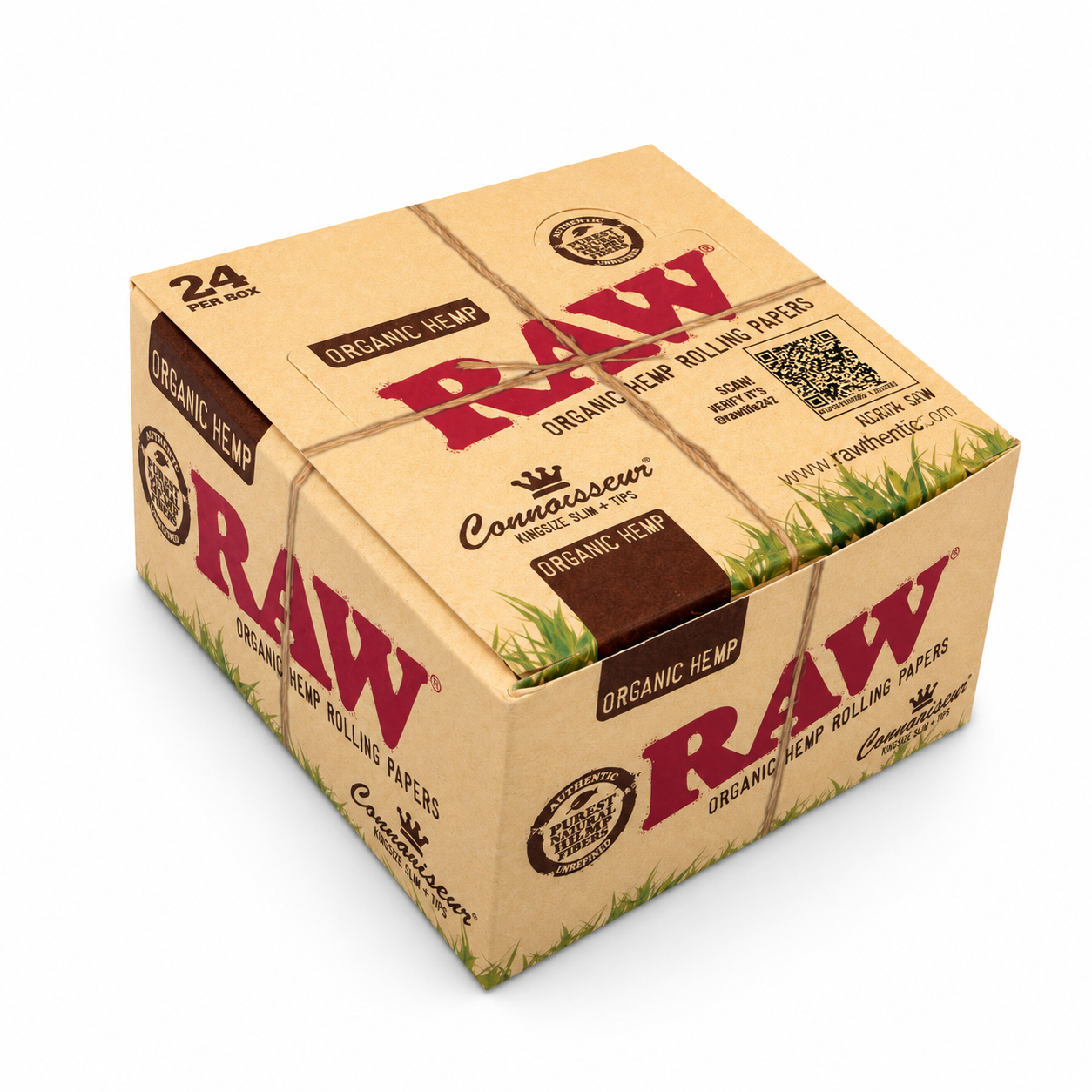 RAW(ロウ)オーガニックヘンプ コニサー キングサイズスリム|ロールペーパー+プリロールチップ 有機麻 - 画像 (4)