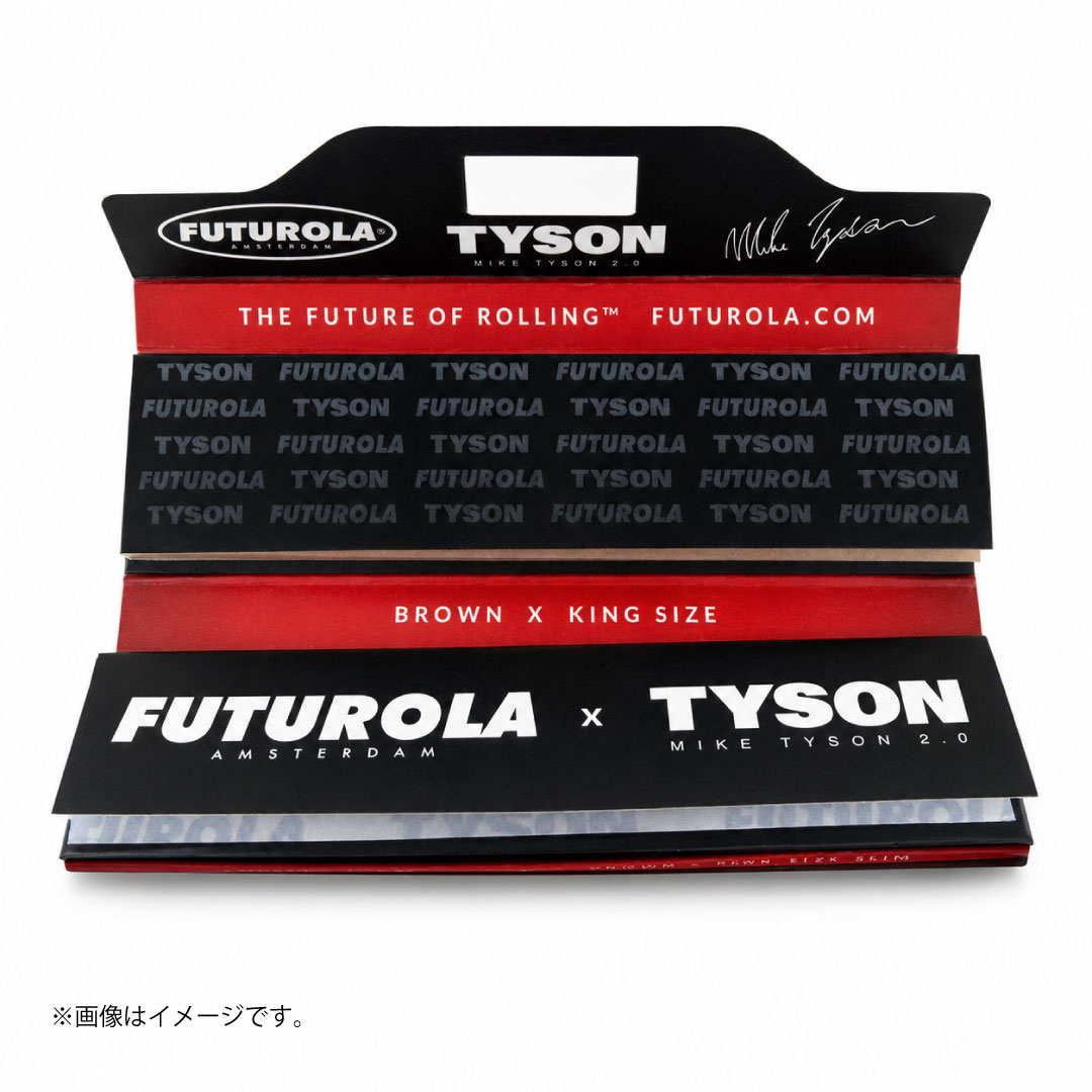 FUTUROLA×TYSON ローリングペーパー+チップ キングサイズスリム ブラウン|単品/24パック入りBOX選択可 - 画像 (3)