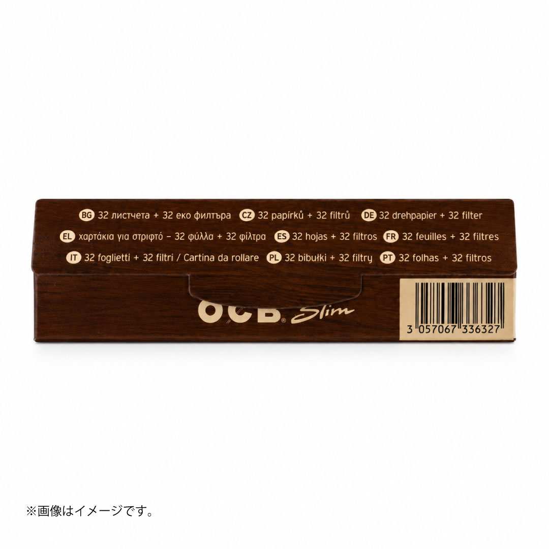 OCB Virgin Slim +Tips|無添加ペーパー×チップセット 32枚+32個入り|単品/32パック入りBOX選択可 - 画像 (3)