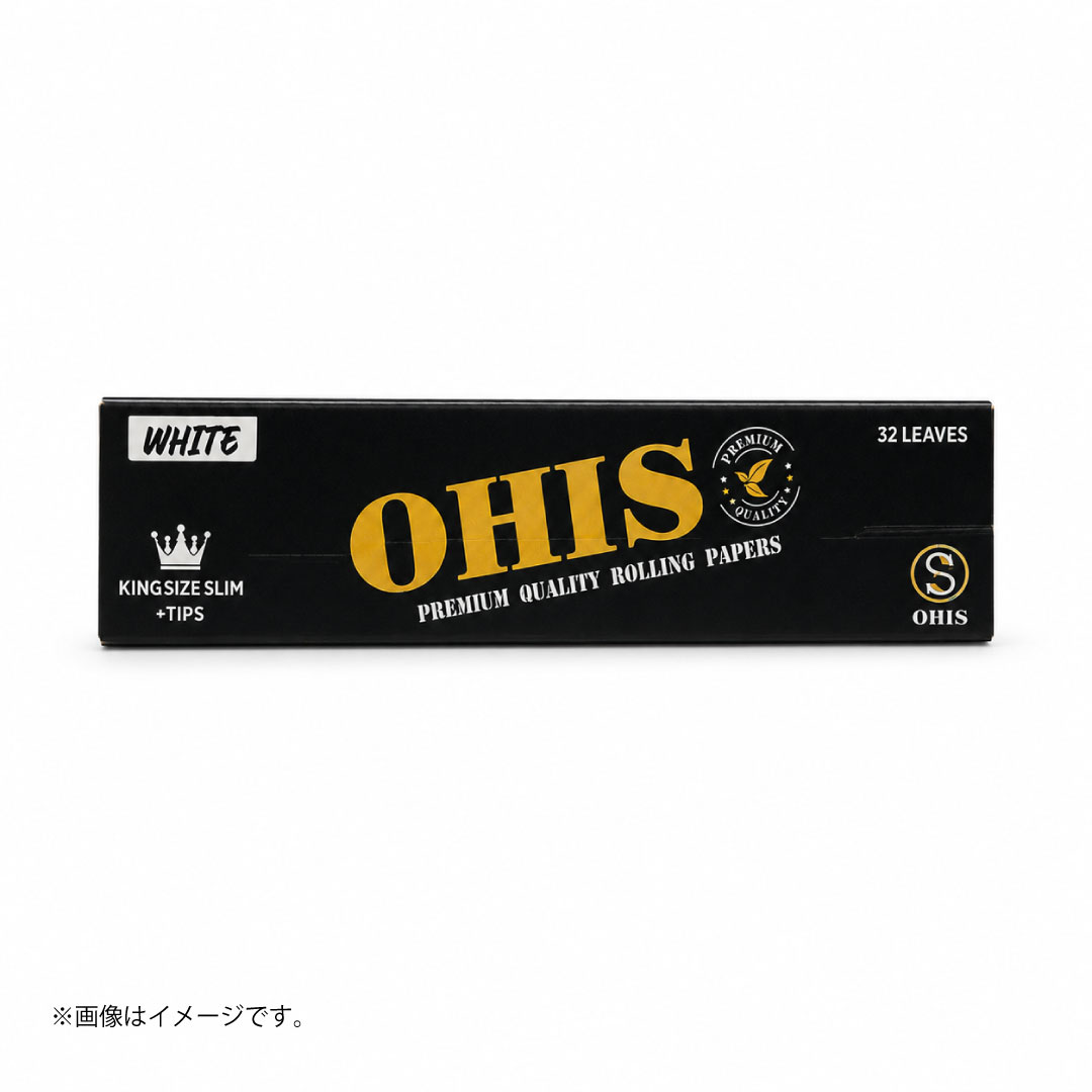 OHIS ローリングペーパー キングサイズスリム WHITE(チップ付き・32枚入)