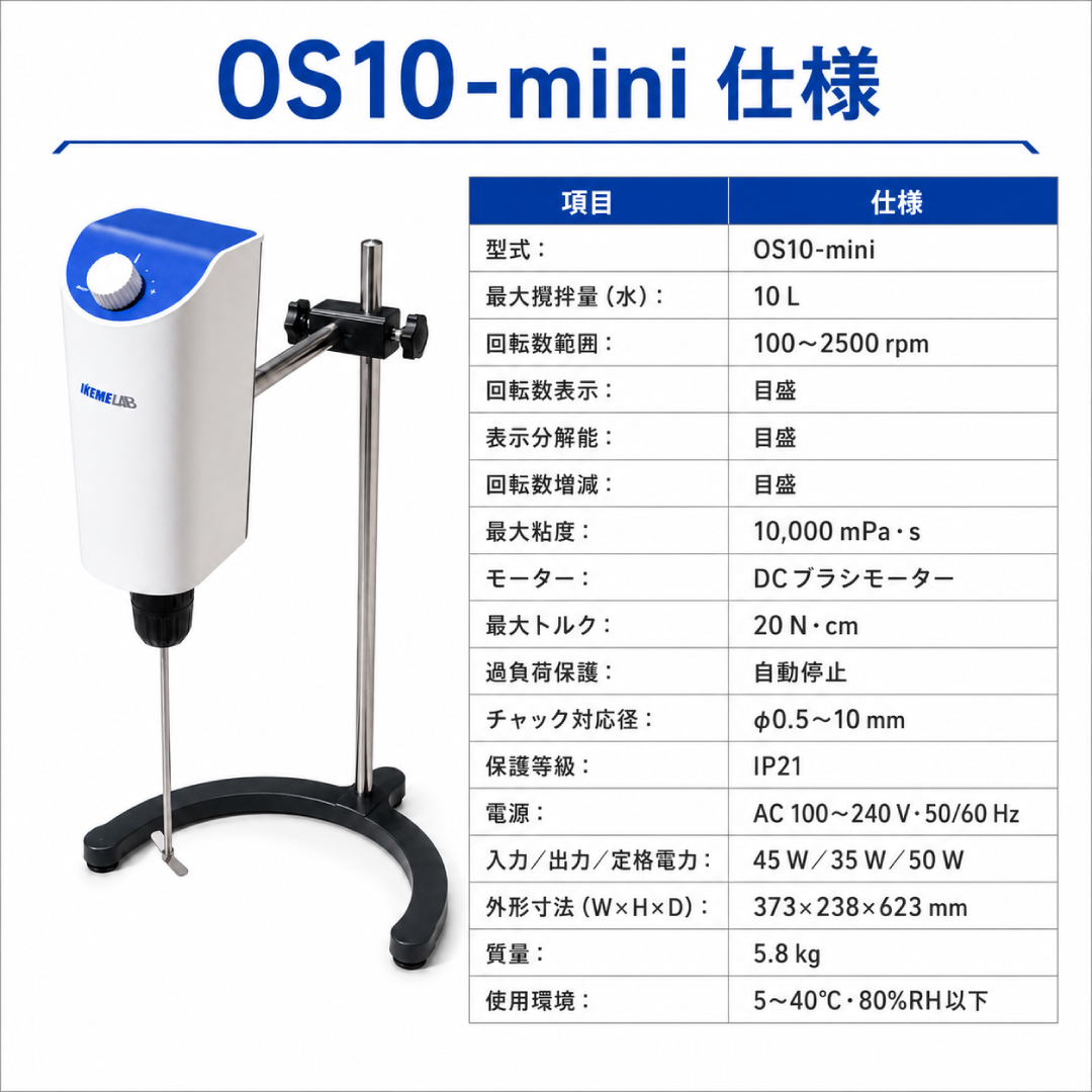 オーバーヘッドスターラー OS10-mini - 画像 (3)