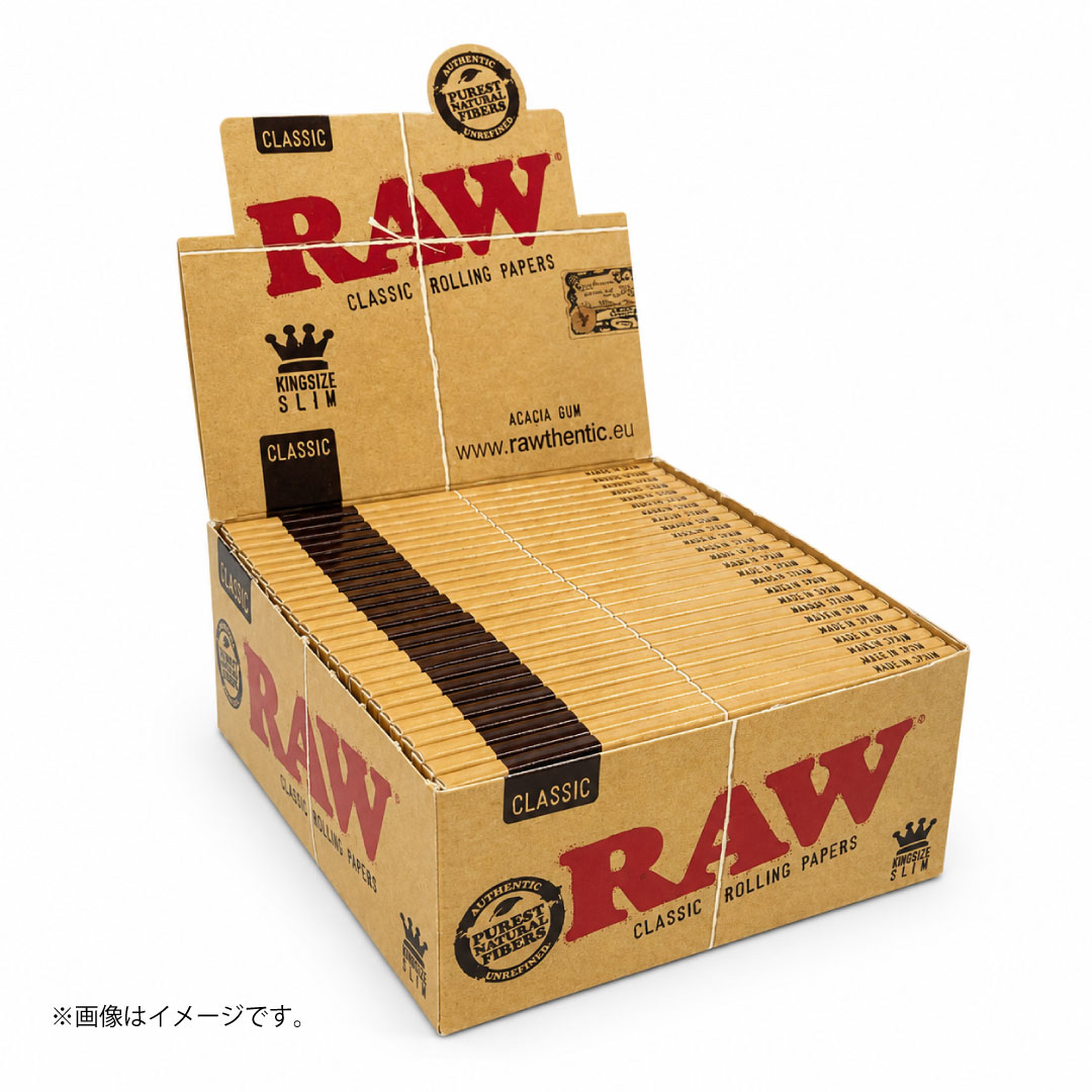 RAW(ロウ)クラシック キングサイズスリム|無漂白ヘンプ ロールペーパー スペイン製 - 画像 (3)