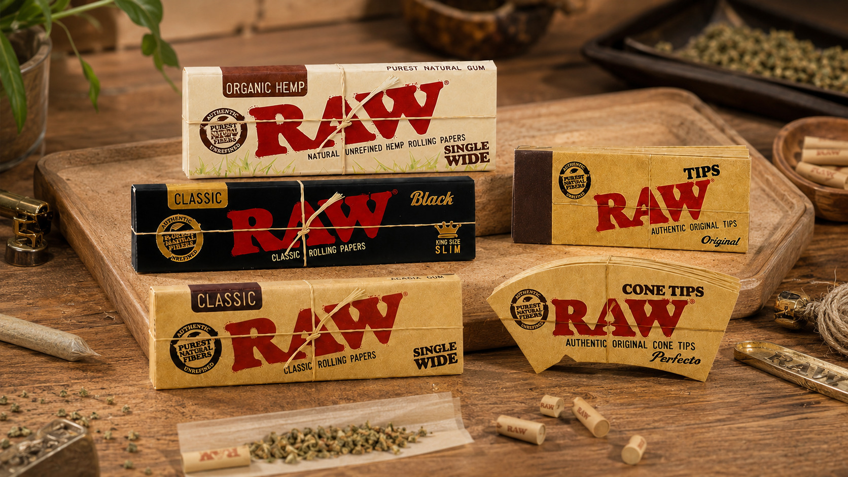 RAW ローリングペーパー・フィルターチップ 無漂白オーガニックヘンプ