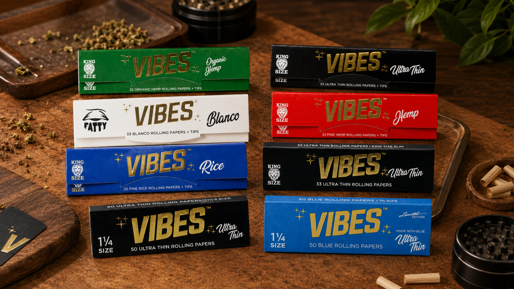 VIBES キングサイズローリングペーパー カラー別ラインナップ