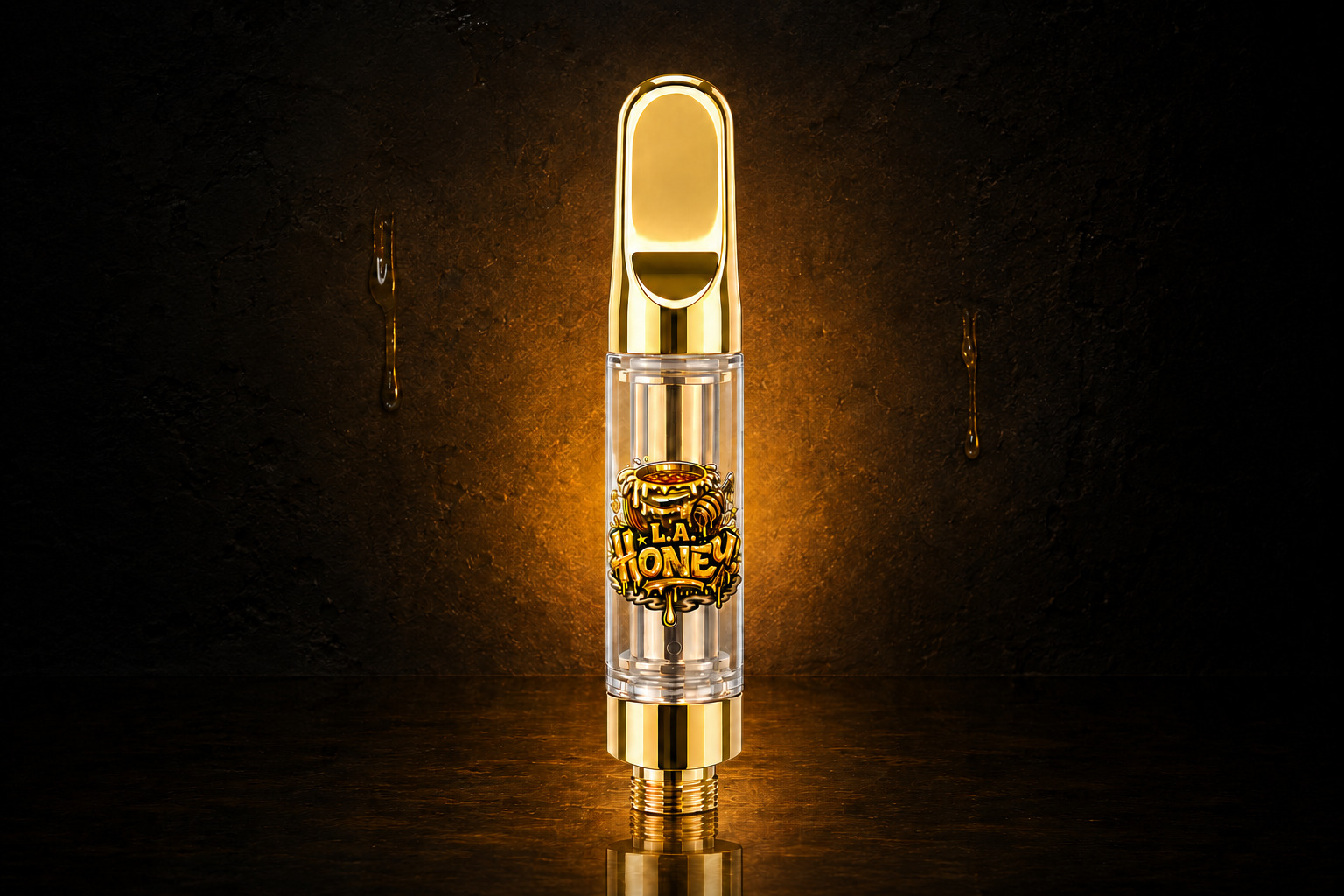 WINGオリジナルアトマイザー LA HONEY 0.8ml 510規格セラミック ゴールド ハニーポットロゴ