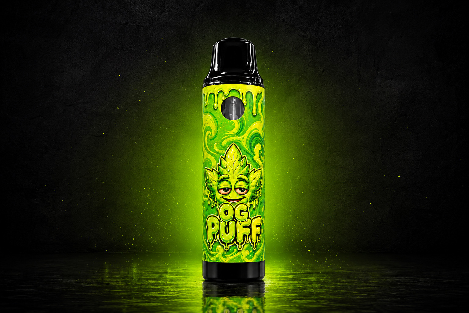 WINGオリジナルアトマイザー OG PUFF 1.0ml一体型POD 緑のグラフィティデザイン