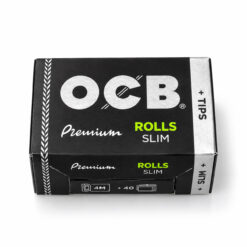 OCB プレミアム ロールズ スリム＋チップ｜好きな長さに切って使えるロールペーパー チップ付き 単品・箱売り（24個）