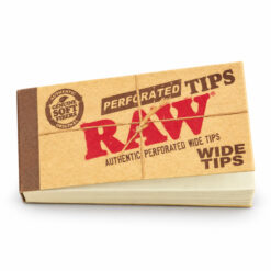 RAW ワイドチップ パーフォレーテッド｜ミシン目入りフィルターチップ（クラッチ）50枚入り 単品・箱売り（50冊）
