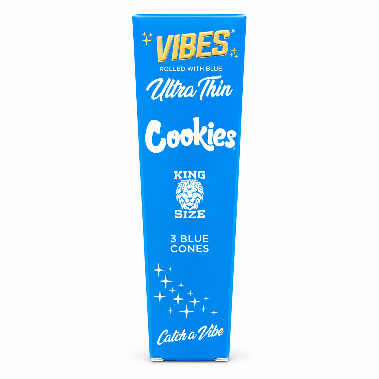 VIBES コーン ウルトラシン キングサイズ 3本入り|単品・箱売り(30パック)ブルー